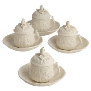 Mottahedeh Saucers ( Only) for Pot A Creme - Set of 4