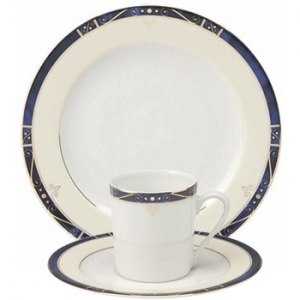 Scala Blue Gold Filet Philippe Deshoulieres Scala Blue Gold Filet Tea Saucer