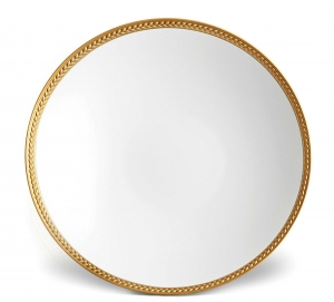 L'Objet Soie Tressee Gold Soup Plate