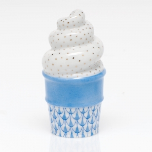 Herend Ice Cream Cone - Blue