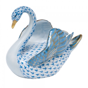 Herend Swan Blue