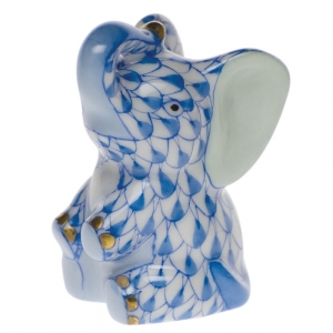 Herend Miniature Baby Elephant - Blue