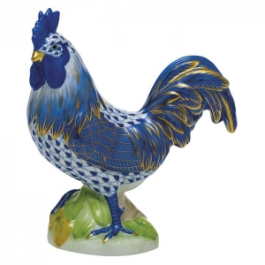 Herend Proud Rooster - Sapphire