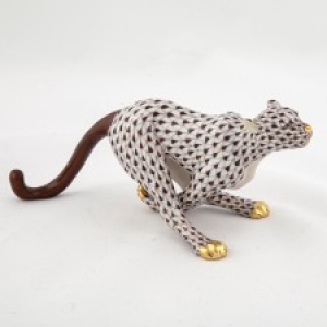 Herend Small Cheetah - Chocolate