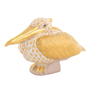 Herend Sitting Pelican Butterscotch