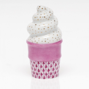 Herend Ice Cream Cone - Raspberry
