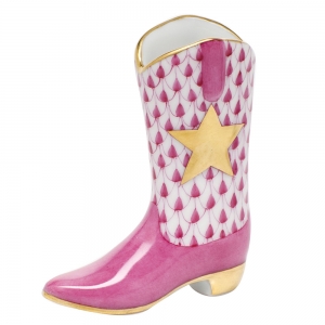 Herend Cowboy Boot - Raspberry