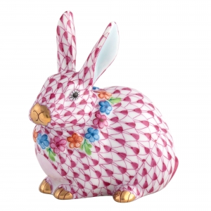 Herend Flower Bunny Raspberry