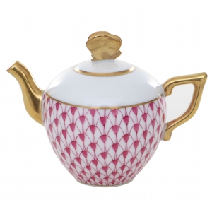 Herend Teapot Figure Raspberry