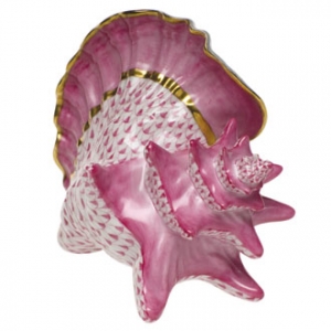 Herend Conch Shell Raspberry