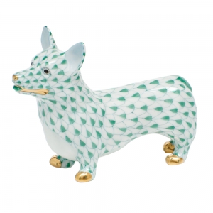 Herend Corgi - Green