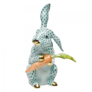 Herend Large Bunny with Carrot Green