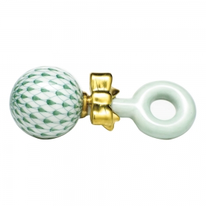 Herend Baby Rattle Green