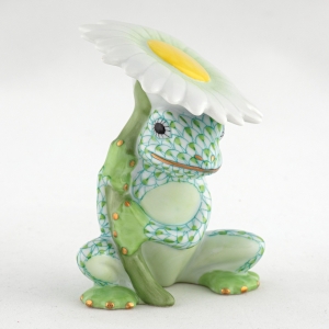 Herend Flower Frog Key Lime