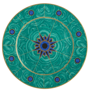 Mottahedeh Malachite Service Plate/12" Diameter