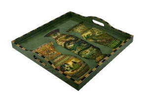 Annie Modica Asian Jars Ottoman Tray