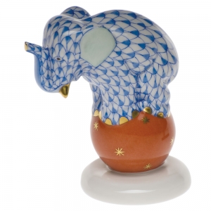 Herend Dancing Elephant - Blue