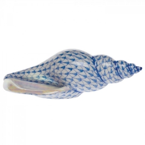 Herend Tulip Shell Blue