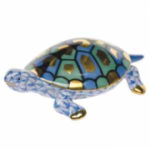 Herend Baby Turtle Blue