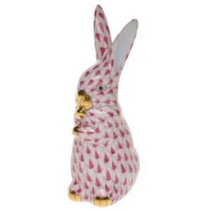 Herend Standing Bunny Raspberry