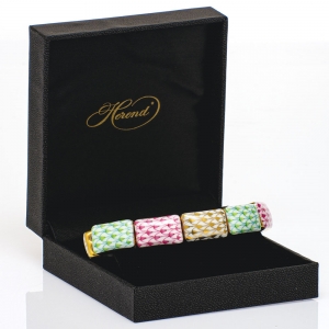 Herend Lime - Pink - Gold 10 Link Bracelet