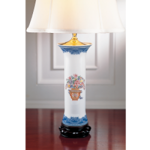 Mottahedeh Mandarin Bouquet Trumpet Lamp