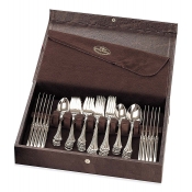 Modern Hostess Flatware Case (Brown Leatherette)