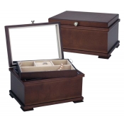 Bailey Jewelry Chest W/Full Tray, Light Walnut Finish