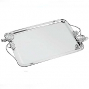 Christofle Anemone- Belle Epoque Small Tray with Handles