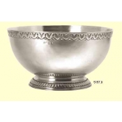 Engraved Rim Deep Footed Bowl