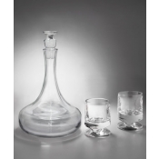 Groove Decanter -54oz - w/2 Double Old Fashion