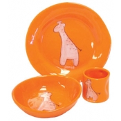 3 Piece Orange Giraffe Set