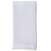 Herringbone Cotton Napkin Whitewash - Set of 4