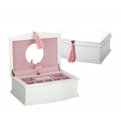 Ballerina Musical Chest Wht/Ppk