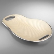 Earth Butterfly Handled Tray - Cornsilk