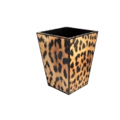 Annie Modica Leopard Skin Waste Can