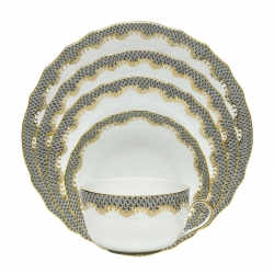 Herend Fishscale Gray Dinnerware