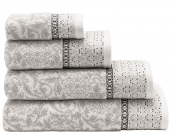 Le Jacquard Francais Charme Grey Bath Towels