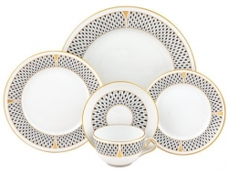 Herend Art Deco Black