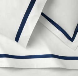 SFERRA Estate White / Navy Sheeting