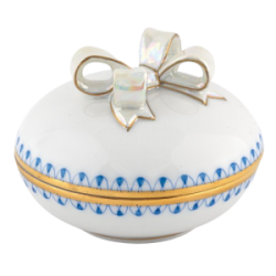 Herend Round Box With Bow