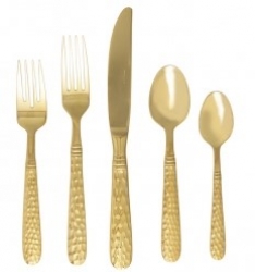 Vietri Martellato Gold Flatware