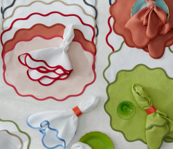 Matouk Scallop Edge Napkins + Placemats