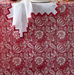 Matouk Granada Scarlet Table Linens
