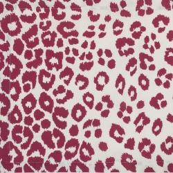 Matouk Iconic Leopard Crimson Table Linens