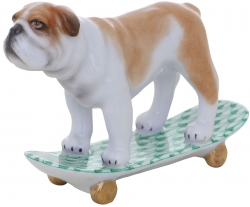 Herend Skateboarding Bulldog