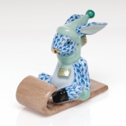 Herend Sledding Bunny