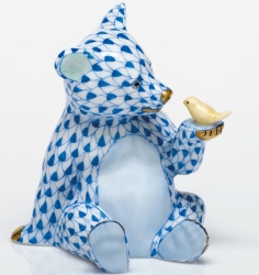 Herend Bear w/ Bird