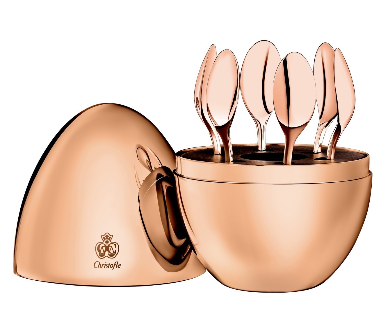 Christofle Mood Coffee Rose Gold_Christofle Rose Gold Espresso Spoons 