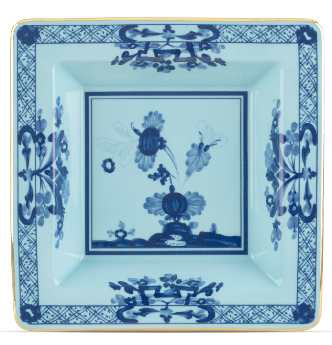 Ginori Oriente Italiano Iris Small Square Tray / Vide Poche 